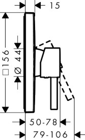 Смеситель для душа Hansgrohe Finoris скрытого монтажа однорычажный черный матовый хром 76615340