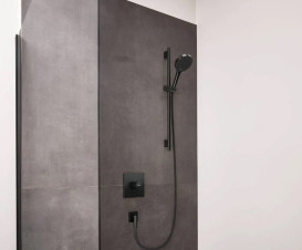 Змішувач для душу Hansgrohe Finoris прихованого монтажу одноважільний чорний матовий хром 76615340