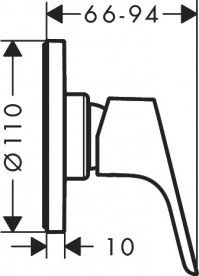 Смеситель для душа Hansgrohe Focus однорычажный хром 31961000