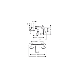 Смеситель для душа Hansgrohe Rebris E однорычажный хром 72635000