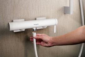 Смеситель для душа Hansgrohe Tecturis E однорычажный матовый белый 73620700