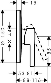Змішувач для душу Hansgrohe Zesis S одноважільний чорний матовий 74616670
