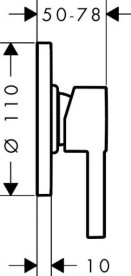 Смеситель для душа Hansgrohe Zesis S встраиваемый однорычажный черный матовый 74617670