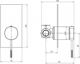 Смеситель для душа Imprese Brenta однорычажный настенный хром ZMK071901081