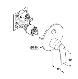 Змішувач для душу Kludi Balance одноважільний білий/хром 527599175