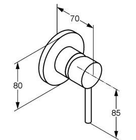 Смеситель для душа Kludi Bozz встраиваемый однорычажный брашированное золото PVD 38925N076