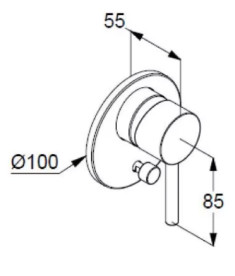 Смеситель для душа Kludi Bozz встраиваемый однорычажный брашированный никель PVD 38716N576