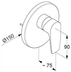 Змішувач для душа Kludi Pure Solid хром 344200575