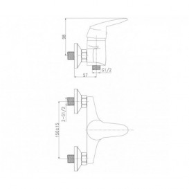 Змішувач для душа Koller Pool Integro змішувач хром NT0400