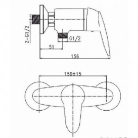 Смеситель для душа Koller Pool Integro однорычажный хром NT0450