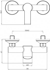 Змішувач для душа Koller Pool Kvadro Arc змішувач хром KA0450