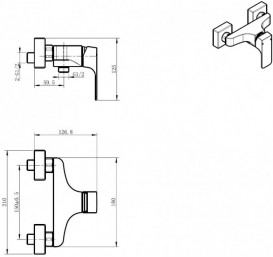Змішувач для душа Koller Pool Neon Cube змішувач хром NC0450