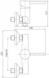 Змішувач для душа Koller Pool Orion змішувач хром OR0400
