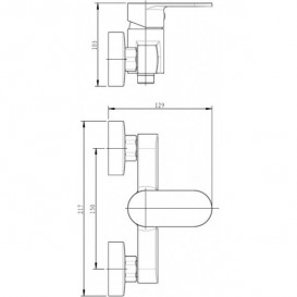 Змішувач для душа Koller Pool Round Arc змішувач хром RA0400