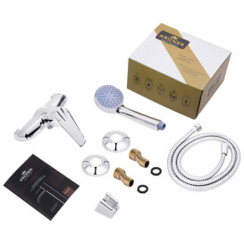 Змішувач для душу Kroner KRM Odra-C050 з душовим гарнітуром хром CV019270