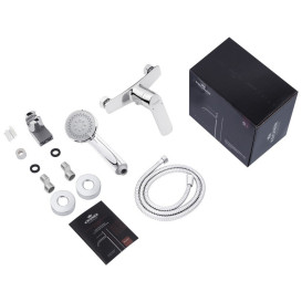 Змішувач для душу Kroner KRP Dorn-C050 з душовим гарнітуром хром CV033917