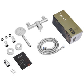 Смеситель для душа Kroner KRP Edelstahl Klassisch-ESG050 с душевым гарнитуром нержавеющая сталь CV035370