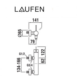Смеситель для душа Laufen Kartell однорычажный хром H3313370044001