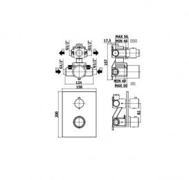 Змішувач для душу на 2 споживача білий матовий Paffoni Light LIQ 518 BO/M