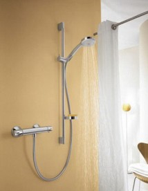 Змішувач для душу двовентильний настінний з термостатом Hansgrohe Ecostat 1001 CL хром 13211000