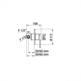 Змішувач для душу одноважільний GRB Time 47115470