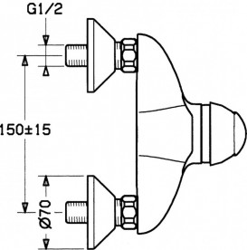 Смеситель для душа однорычажный Hansa Disc латунь хром 0168 0104