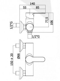 Змішувач для душу одноважільний Paffoni Red хром RED 168 CR