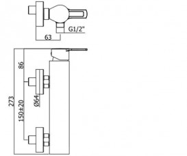 Змішувач для душу одноважільний Paffoni Ringo хром RIN 168 CR