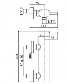 Змішувач для душу одноважільний Paffoni Berry хром BR 168 CR