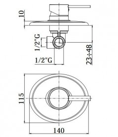 Змішувач для душа прихований (вбудований) Paffoni Berry хром BR BOX010 CR