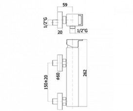 Смеситель для душа однорычажный Paffoni Elle  хром EL 168 CR