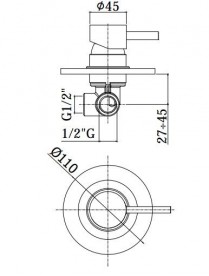 Смеситель для душа Paffoni Light LIG 011 NO