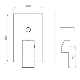 Змішувач для душу Ponsi Italia R вбудований хром BTITRCIN04