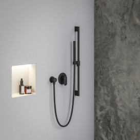 Смеситель для душа Ravak Eleganta встраиваемый однорычажный черный матовый X070299