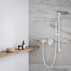 Змішувач для душу Ravak Eleganta вбудований одноважільний білий матовий X070262