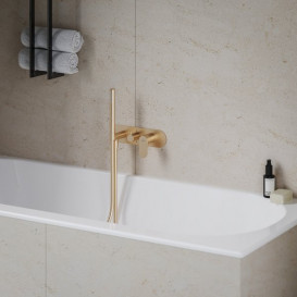  	Смеситель для душа Ravak Eleganta на 2 потребителя с душевым набором розовое золото матовое X070374