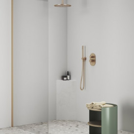 Смеситель для душа Ravak Espirit встраиваемый 2 потребителя розовое золото матовое X070362