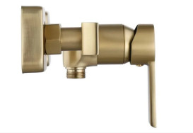 Змішувач для душу Rea Argus із душовим гарнітуром матове золото REA-B6413