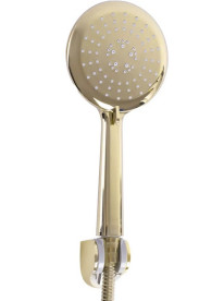 Смеситель для душа Rea Bloom с душевым гарнитуром черный/золото REA-B9938