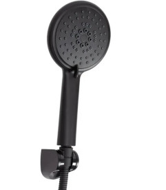 Смеситель для душа Rea Mild с душевым гарнитуром черный/розовое золото REA-B9149