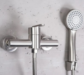 Смеситель для душа Rea Ontario с душевым гарнитуром никель REA-B5502
