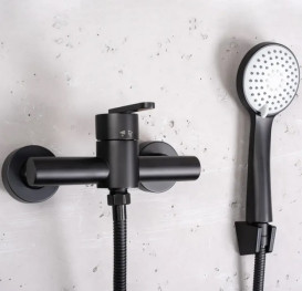 Смеситель для душа Rea Ontario с душевым гарнитуром черный REA-B5500