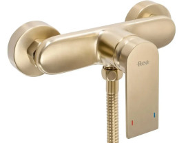 Смеситель для душа Rea Verso с душевым гарнитуром матовое золото REA-B6566