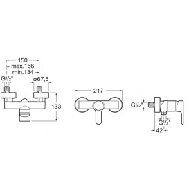 Смеситель для душа Roca L20 однорычажный латунь хром A5A2109C00