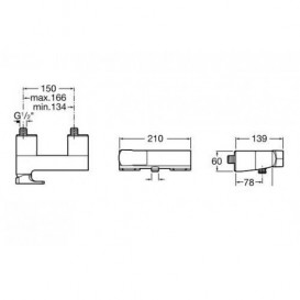 Змішувач для душа Roca L90 змішувач настінний хром A5A2101C00
