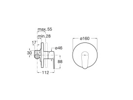 Смеситель для душа Roca Victoria Plus однорычажный Evershine хром A5A224FC00