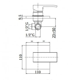 Смеситель для душа скрытый (встраиваемый) Paffoni Effe хром EF BOX010 CR