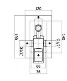 Смеситель для душа скрытый (встраиваемый) Paffoni Effe хром EF BOX015 CR