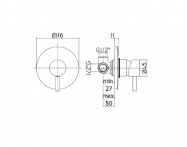 Смеситель для душа скрытый (встраиваемый) Paffoni Light белый матовый LIG 011 BO