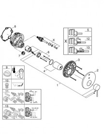 Смеситель для душа скрытого монтажа Grohe Essence однорычажный холодный рассвет 24058GL1